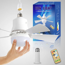 Load image into Gallery viewer, 2-In-1 Portable Ceiling Fan & Light With Extender + Remote Control