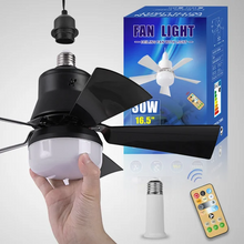 Load image into Gallery viewer, 2-In-1 Portable Ceiling Fan & Light With Extender + Remote Control