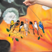 Load image into Gallery viewer, Birds Stained Glass Window Hangings