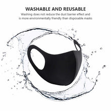 Load image into Gallery viewer, 5pcs Washable Earloop Face Mask Reusable Dust-Proof Cotton Mouth Mask Breathable Fashion Black Masks For Adults Festival Mascara